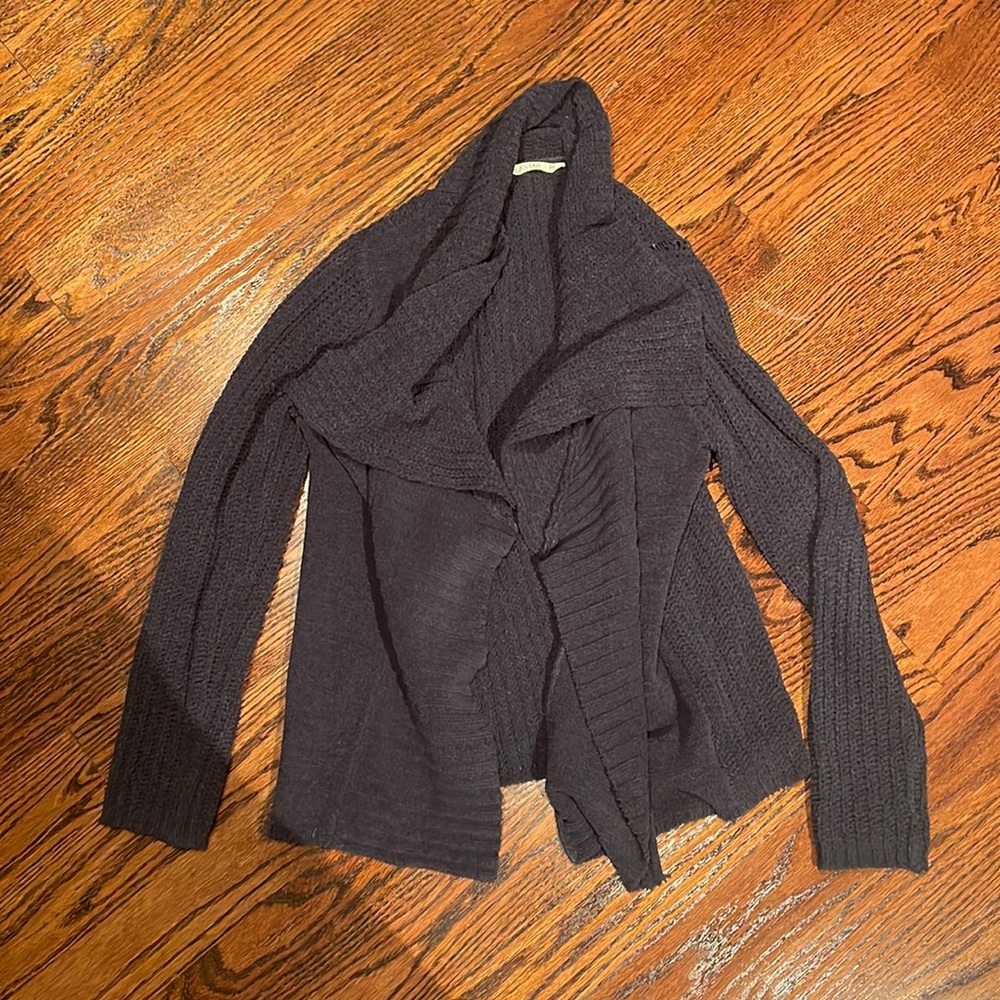 Blue knit cardigan